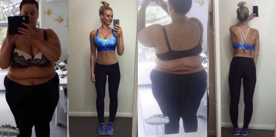 Simone shares photos of her amazing transformation. Photo / Facebook